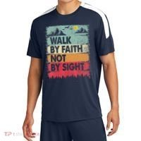 Faith We Walk By Faith Not By Sight Christian Sport-Tek Competitor United Soccer Jersey thumb 0