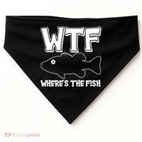Funny WTF Wheres The Fish USA-Made Doggie Bandana thumb 0
