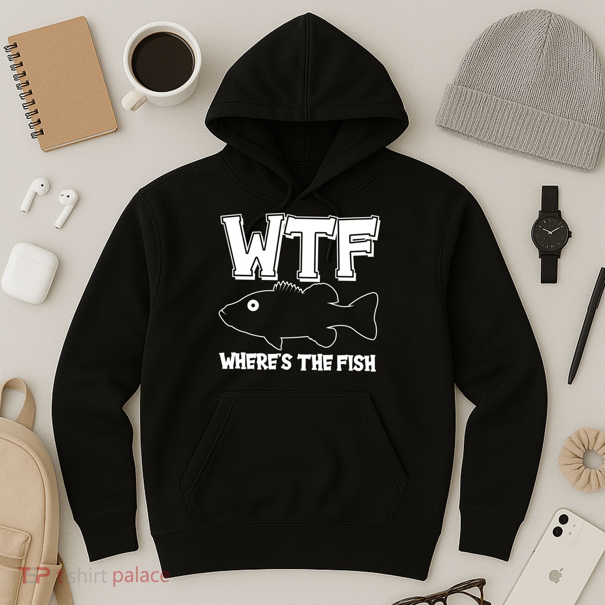 Funny WTF Wheres The Fish Hoodie