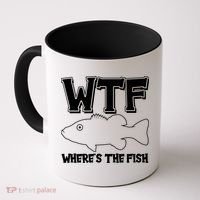 Funny WTF Wheres The Fish Coffee Mug thumb 0