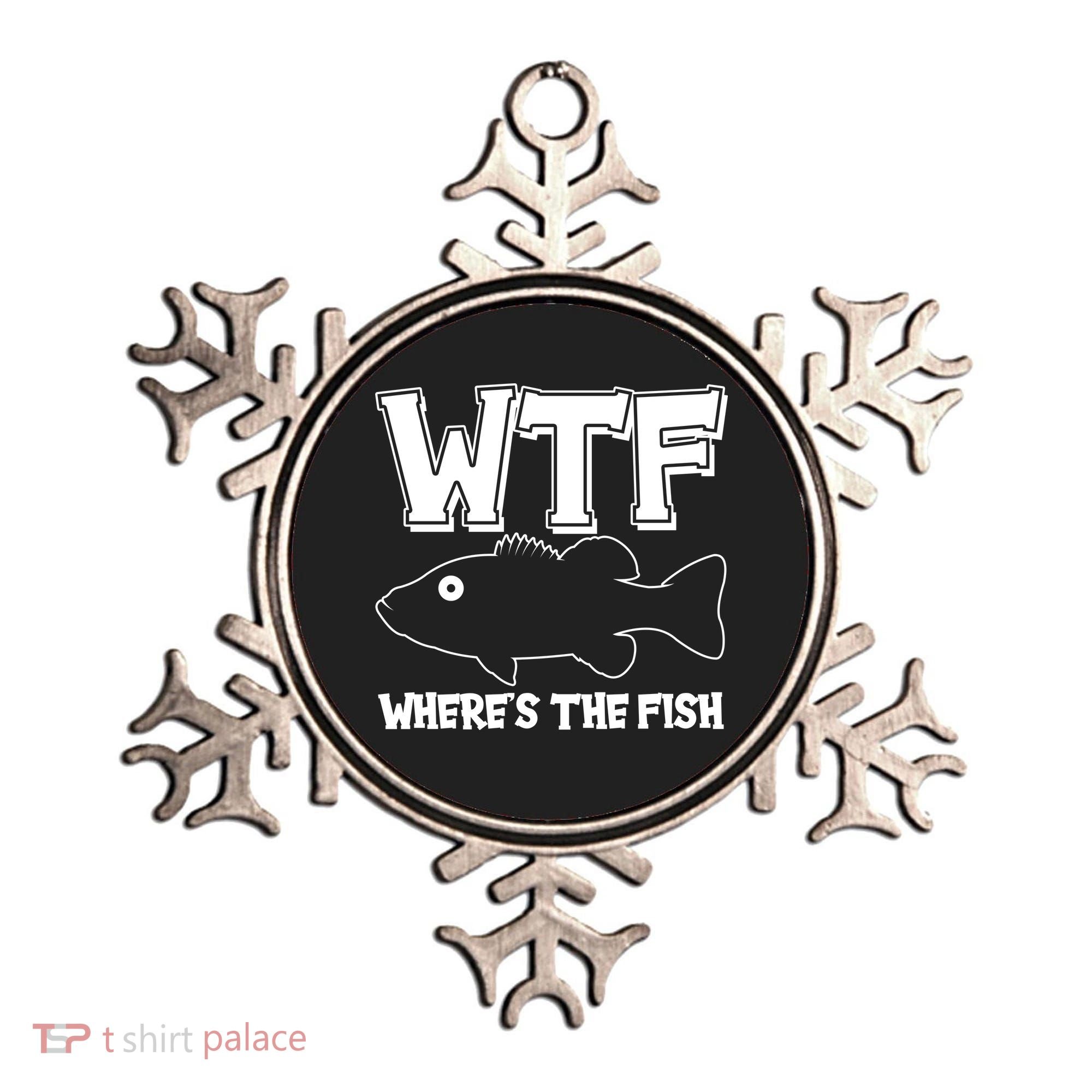 Funny WTF Wheres The Fish Ornament