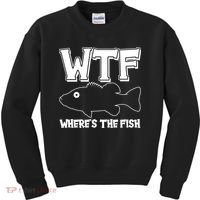 Funny WTF Wheres The Fish Kids Sweatshirt thumb 0