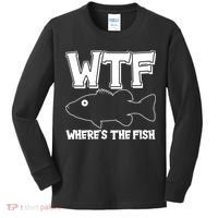 Funny WTF Wheres The Fish Kids Long Sleeve Shirt thumb 0