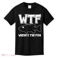 Funny WTF Wheres The Fish Kids T-Shirt thumb 0