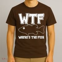 Funny WTF Wheres The Fish T-Shirt thumb 3