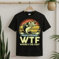 Fishing WTF Wheres The Fish Fisherman Funny Bass Dad T-Shirt thumb 2