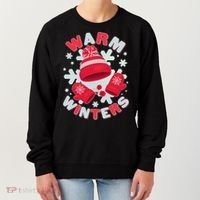 Festive Warm Winter Knit Hat And Gloves Women's Sweatshirt thumb 0