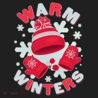 Festive Warm Winter Knit Hat And Gloves Women's Sweatshirt thumb 2