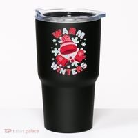 Festive Warm Winter Knit Hat And Gloves Tumbler thumb 0
