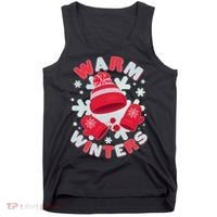 Festive Warm Winter Knit Hat And Gloves Tank Top thumb 0