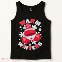 Festive Warm Winter Knit Hat And Gloves Tank Top thumb 2