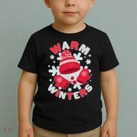 Festive Warm Winter Knit Hat And Gloves Toddler T-Shirt thumb 2