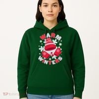 Festive Warm Winter Knit Hat And Gloves Hoodie thumb 5