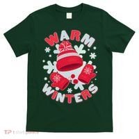 Festive Warm Winter Knit Hat And Gloves T-Shirt thumb 0