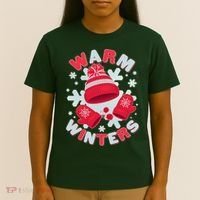 Festive Warm Winter Knit Hat And Gloves T-Shirt thumb 4
