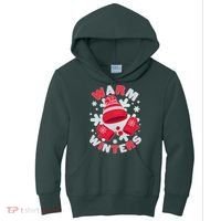Festive Warm Winter Knit Hat And Gloves Kids Hoodie thumb 0