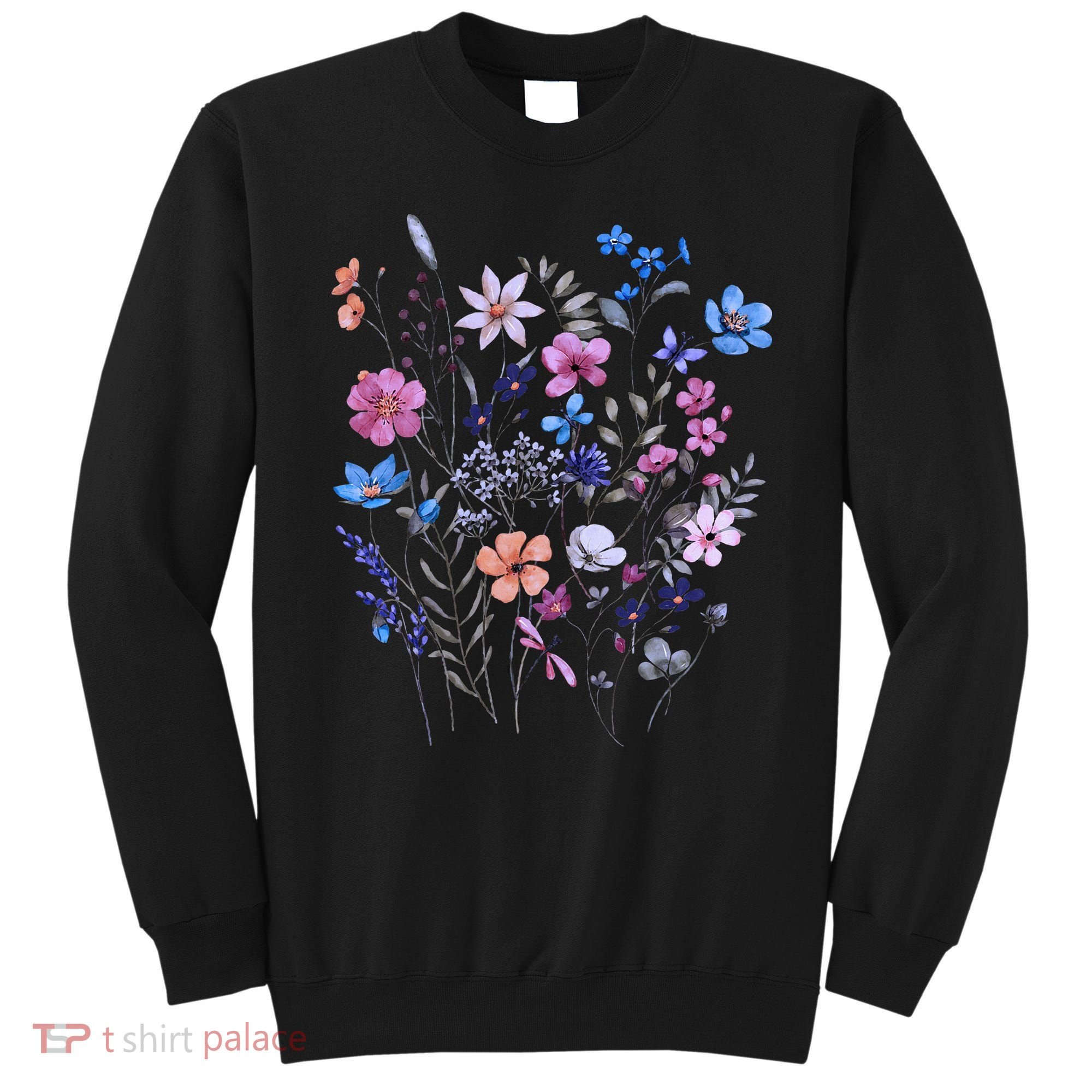 Flowers Women Wildflower Graphic Floral Gardening Sweatshirt