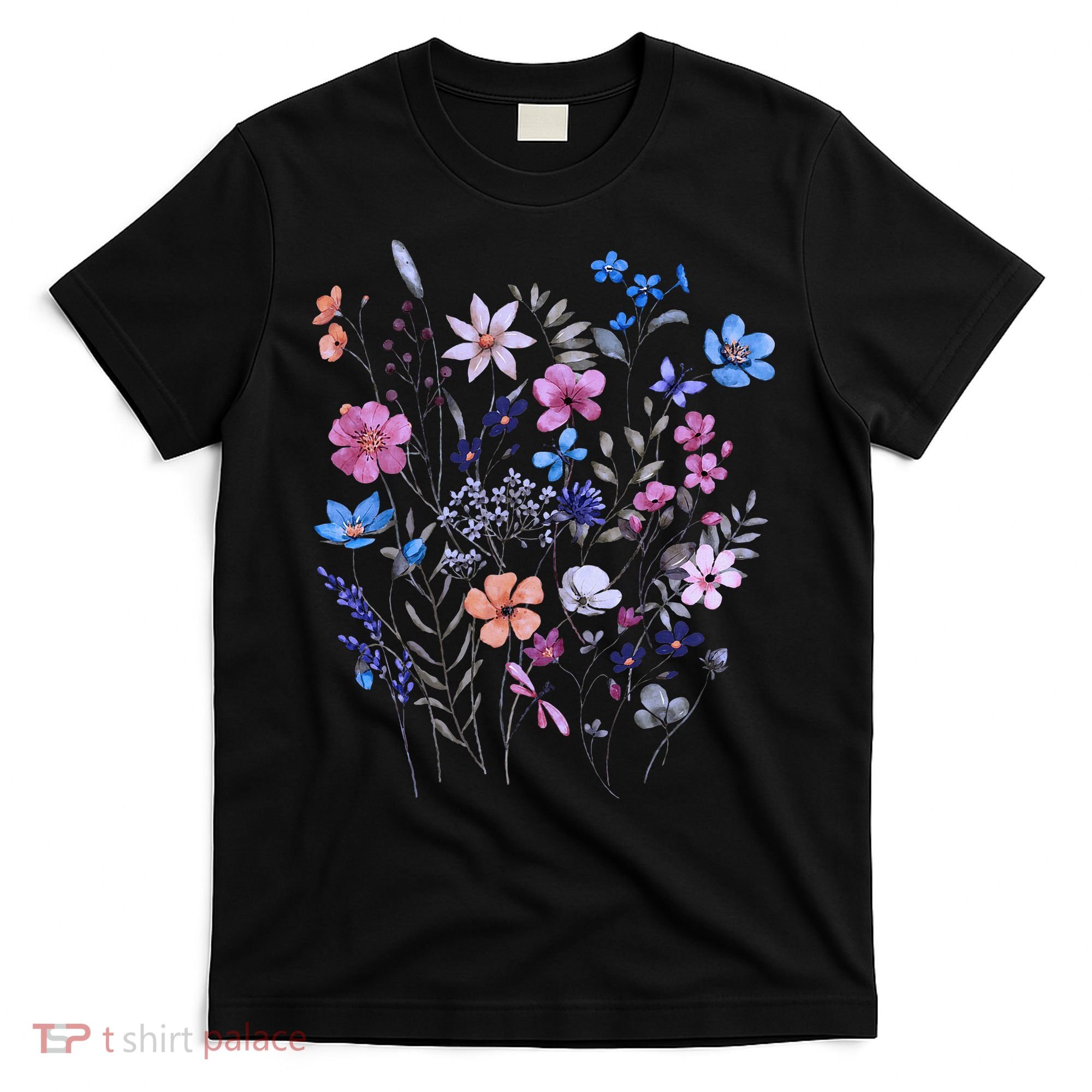 Flowers Women Wildflower Graphic Floral Gardening T-Shirt