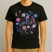 Flowers Women Wildflower Graphic Floral Gardening T-Shirt thumb 3