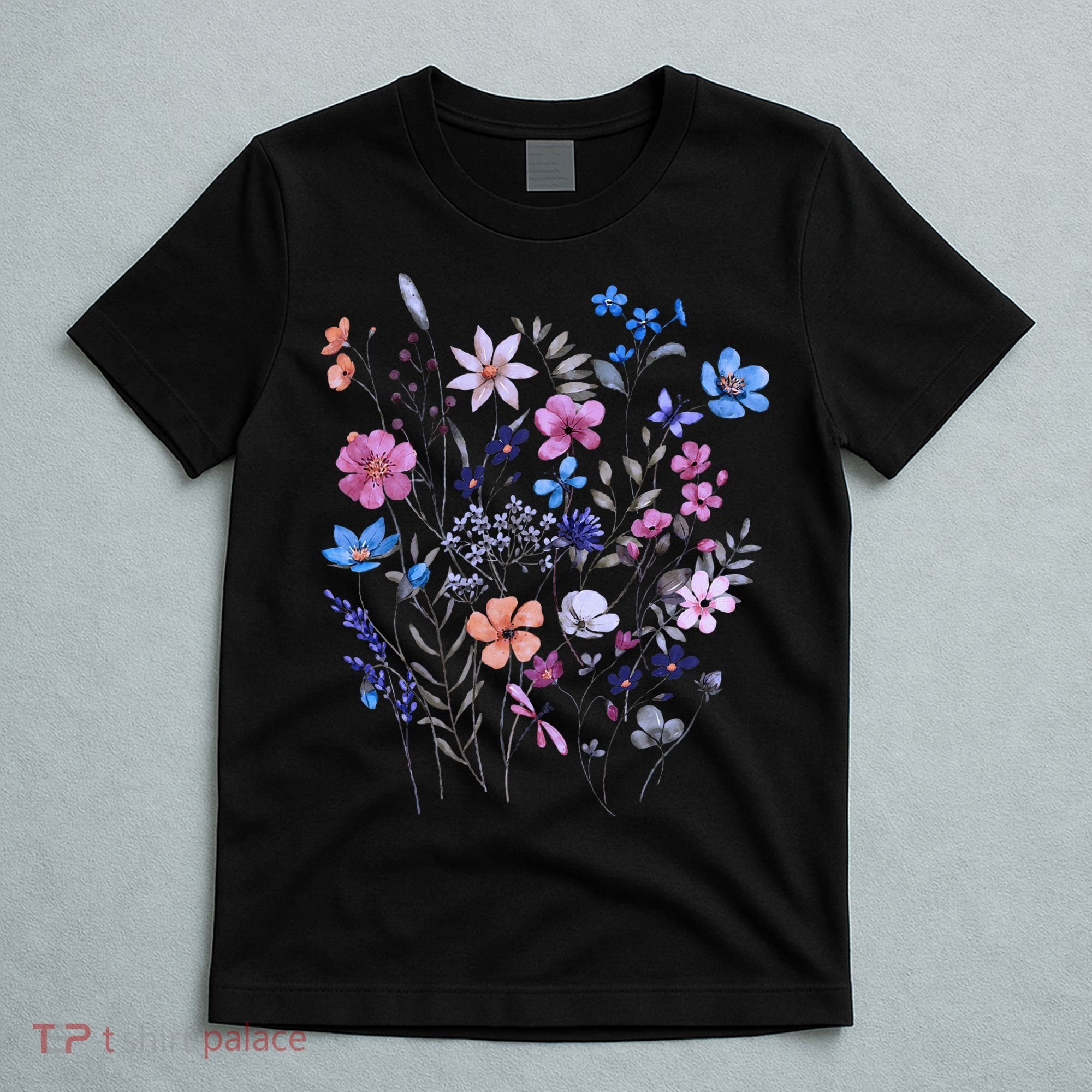 Flowers Women Wildflower Graphic Floral Gardening T-Shirt
