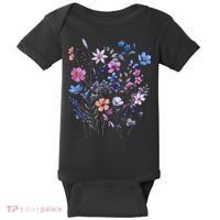 Flowers Women Wildflower Graphic Floral Gardening Baby Bodysuit thumb 0