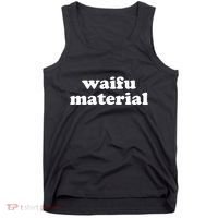 Funny Waifu Wife Material Anime Fan Tank Top thumb 0