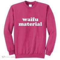Funny Waifu Wife Material Anime Fan Sweatshirt thumb 0