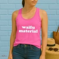 Funny Waifu Wife Material Anime Fan Women's Tank Top thumb 2