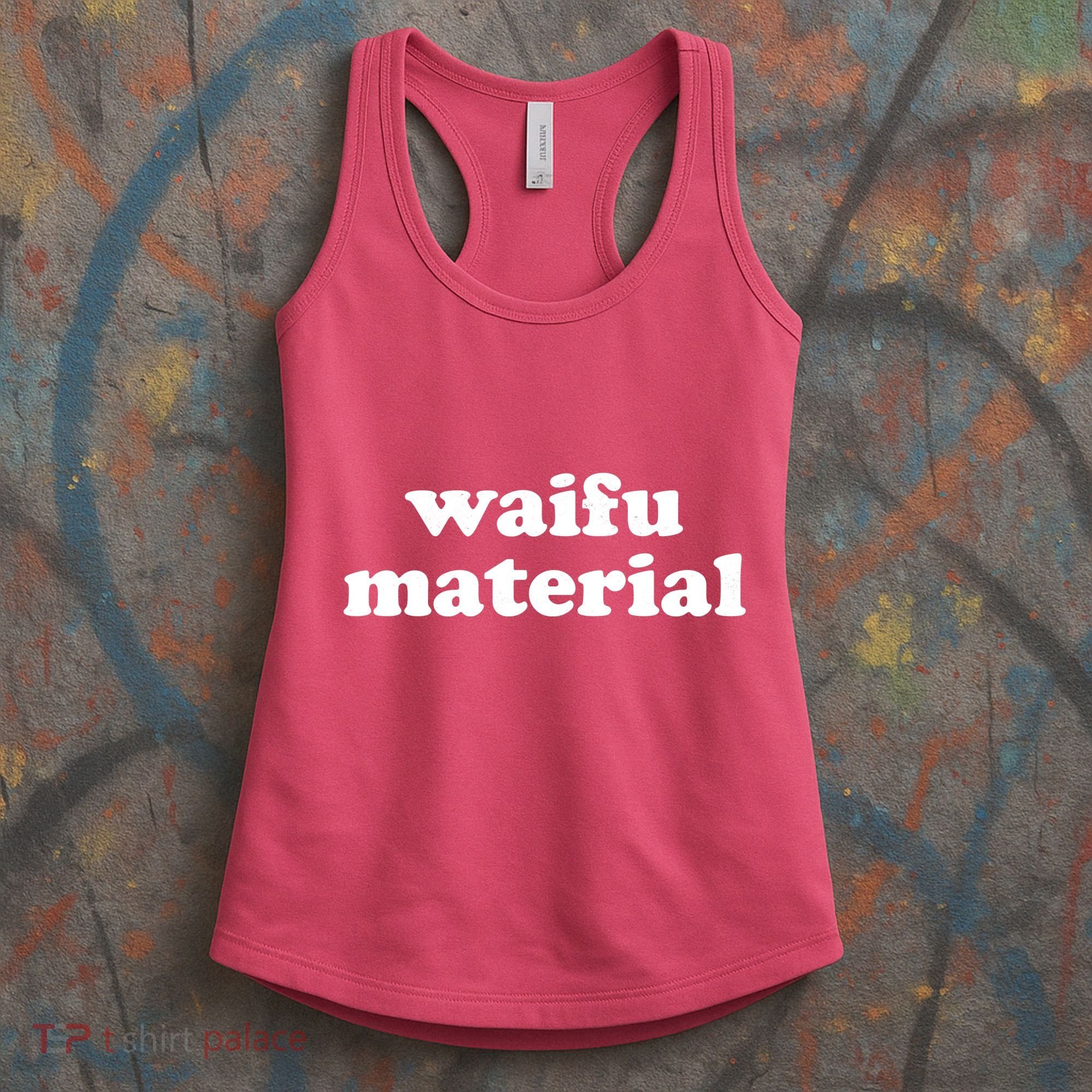 Funny Waifu Wife Material Anime Fan Women's Tank Top