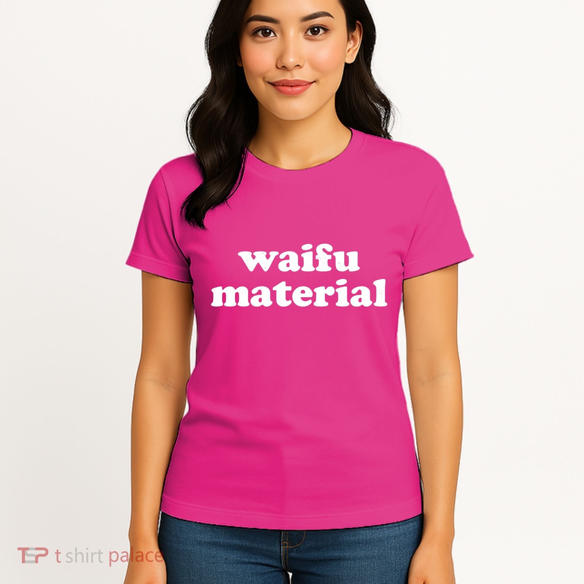 Funny Waifu Wife Material Anime Fan Women's T-Shirt