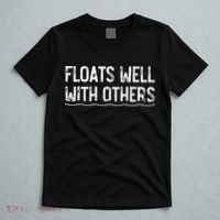 Floats Well With Others Funny Summer Tubing Fun T-Shirt thumb 5