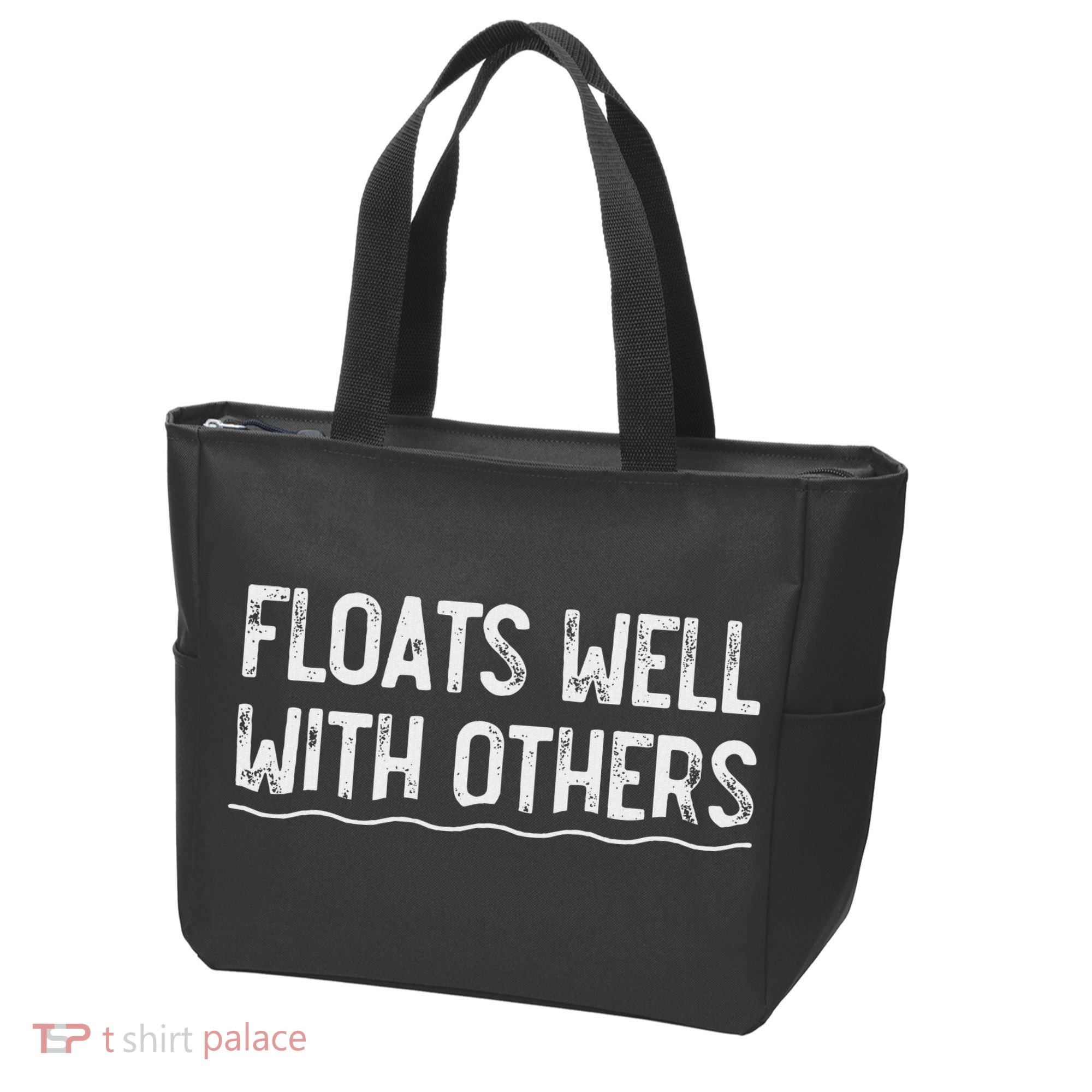 Floats Well With Others Funny Summer Tubing Fun Tote Bag
