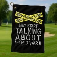 Funny World War Two History Teacher Historian History Golf Towel thumb 1