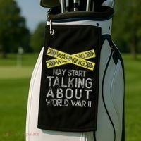 Funny World War Two History Teacher Historian History Golf Towel thumb 2