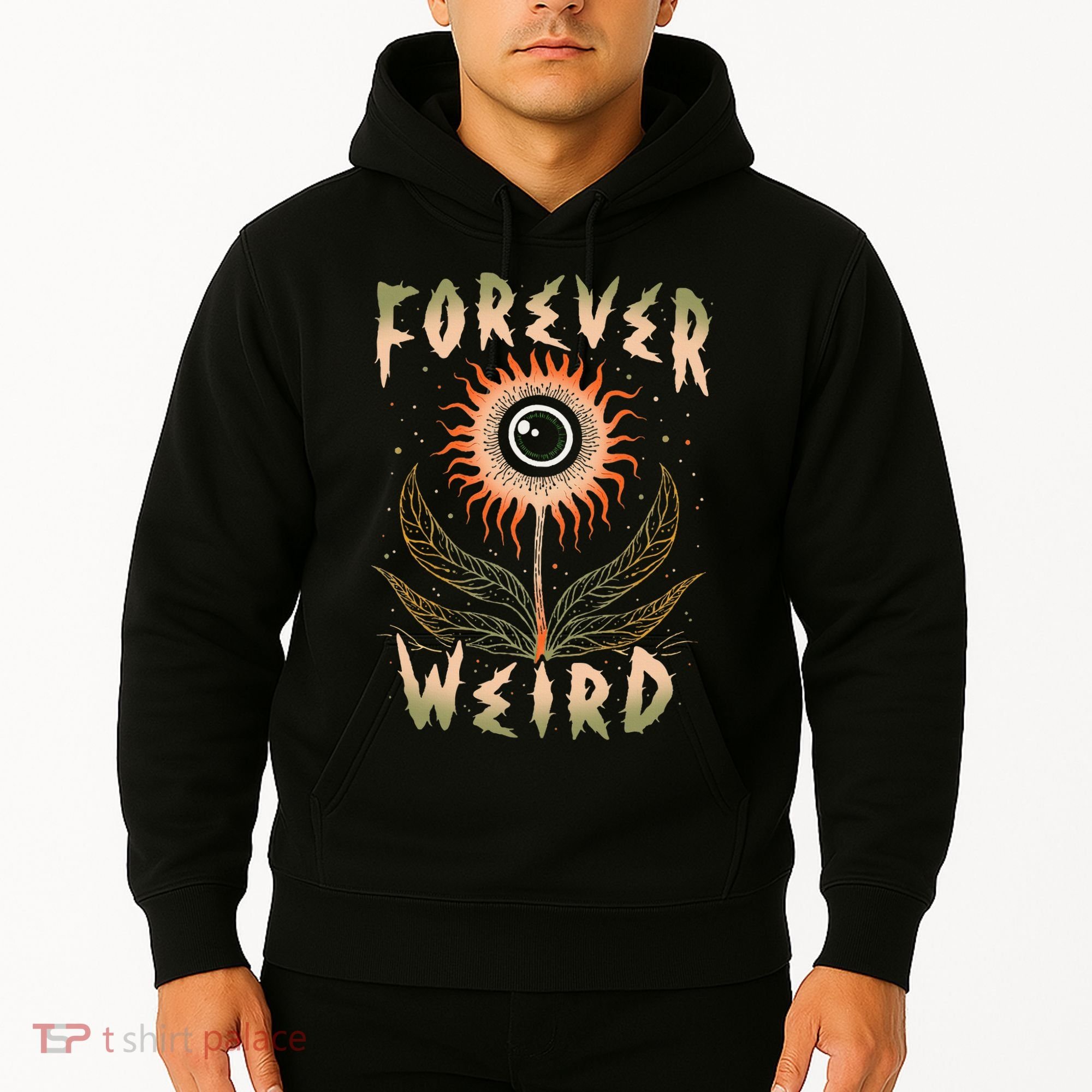 Forever Weird With Eyeball Plant Illustration Hoodie
