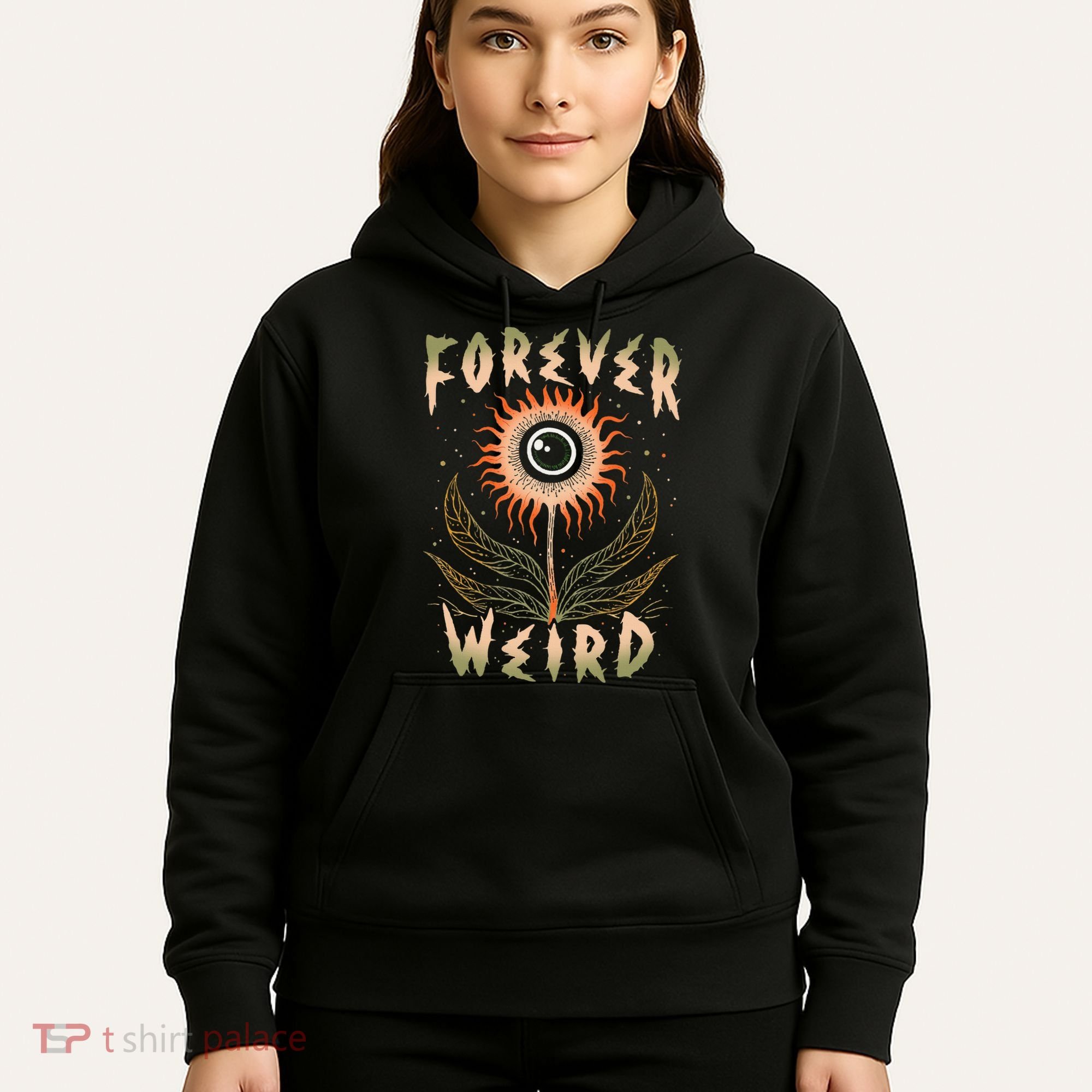 Forever Weird With Eyeball Plant Illustration Hoodie