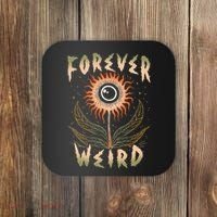 Forever Weird With Eyeball Plant Illustration Coaster thumb 0