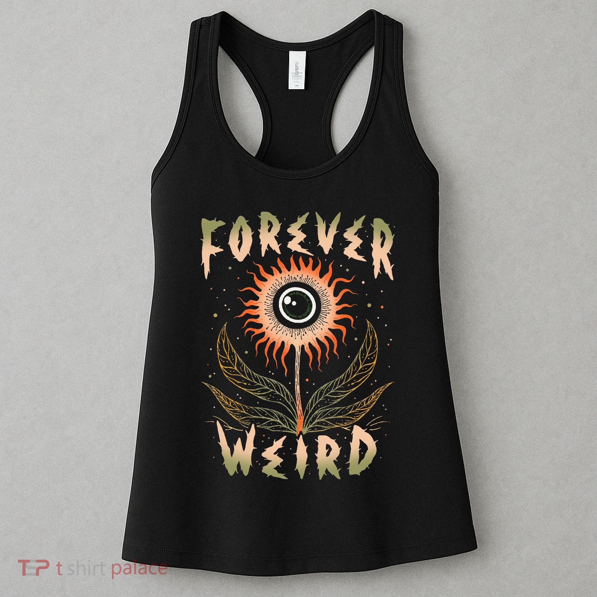 Forever Weird With Eyeball Plant Illustration Women's Tank Top