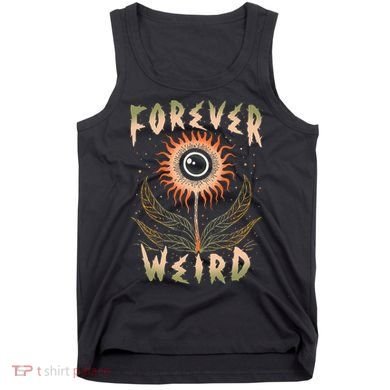 Forever Weird With Eyeball Plant Illustration Tank Top