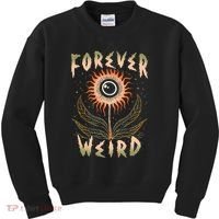 Forever Weird With Eyeball Plant Illustration Kids Sweatshirt thumb 0