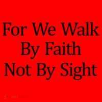 For We Walk By Faith Not By Sight Funny Gift Santa Hat thumb 1