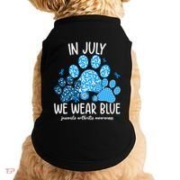 Funny We Wear Blue Dog Cat Paw Juvenile Arthritis Awareness Gift Doggie Tank thumb 0