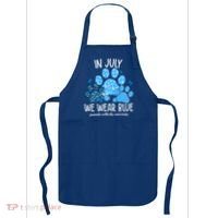 Funny We Wear Blue Dog Cat Paw Juvenile Arthritis Awareness Gift Apron thumb 0