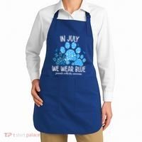 Funny We Wear Blue Dog Cat Paw Juvenile Arthritis Awareness Gift Apron thumb 2