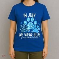Funny We Wear Blue Dog Cat Paw Juvenile Arthritis Awareness Gift T-Shirt thumb 4