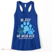 Funny We Wear Blue Dog Cat Paw Juvenile Arthritis Awareness Gift Women's Tank Top thumb 0