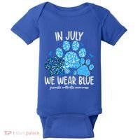 Funny We Wear Blue Dog Cat Paw Juvenile Arthritis Awareness Gift Baby Bodysuit thumb 0