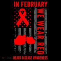 February We Wear Red American Flag Heart Disease Awareness Coffee Mug thumb 5