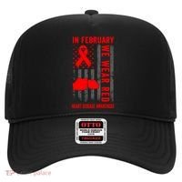 February We Wear Red American Flag Heart Disease Awareness Hat thumb 0