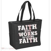 Faith With Works Is Living Faith Tote Bag thumb 2